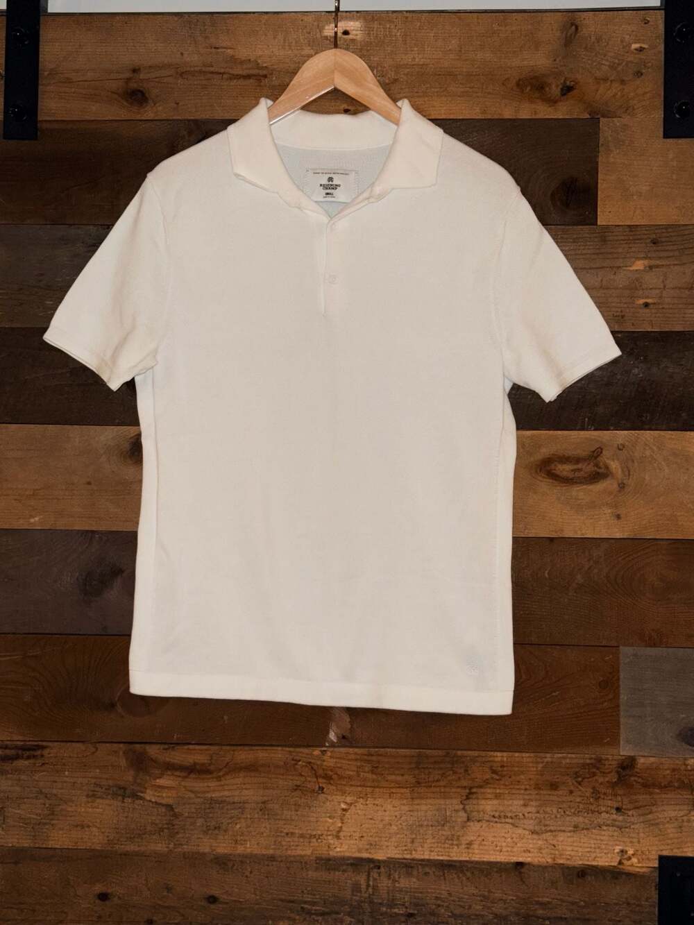 Reigning Champ Supima Pique Ace Polo Shirt White Size Small